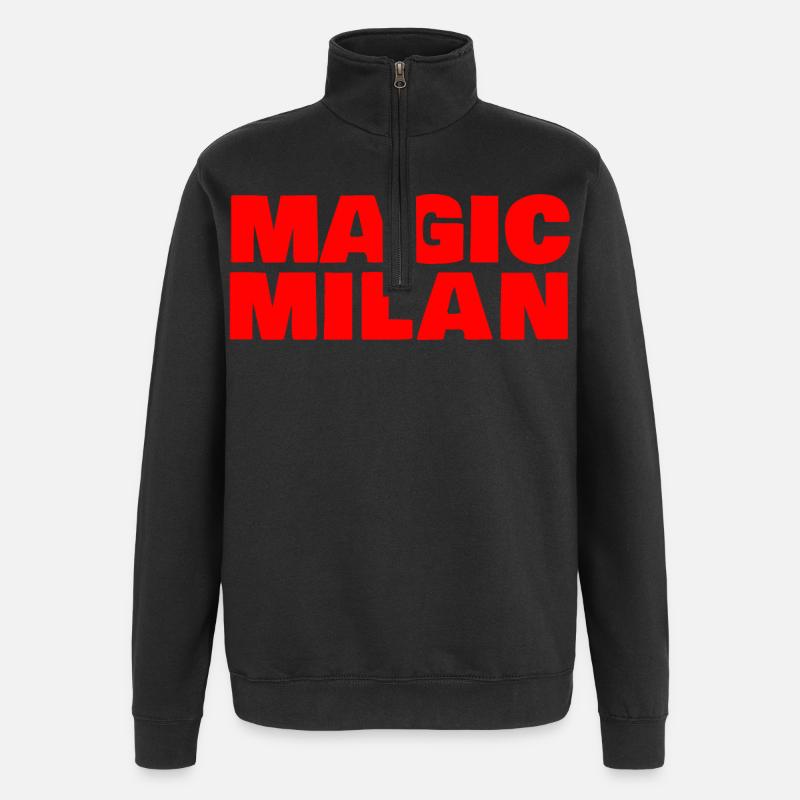 Magic Milan Logo Rot - Quarter-Zip-Sweatshirt - Schwarz