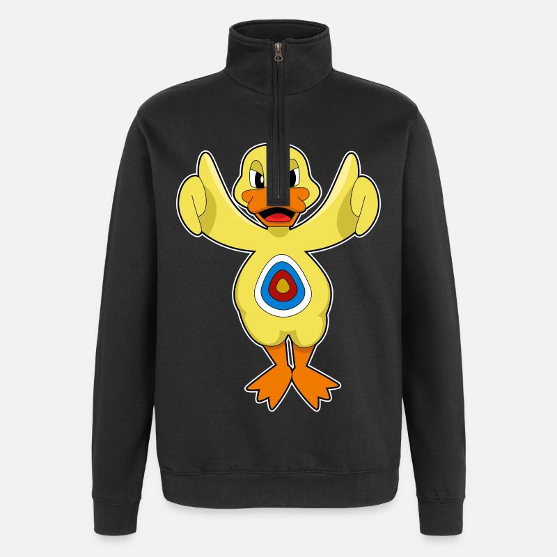 Cible de fléchettes canard - Sweat à zip 1/4 - noir