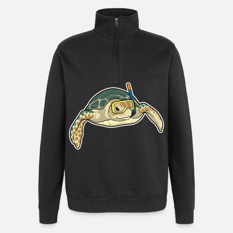 Turtle Diver Snorkel - Sweat à zip 1/4 - noir