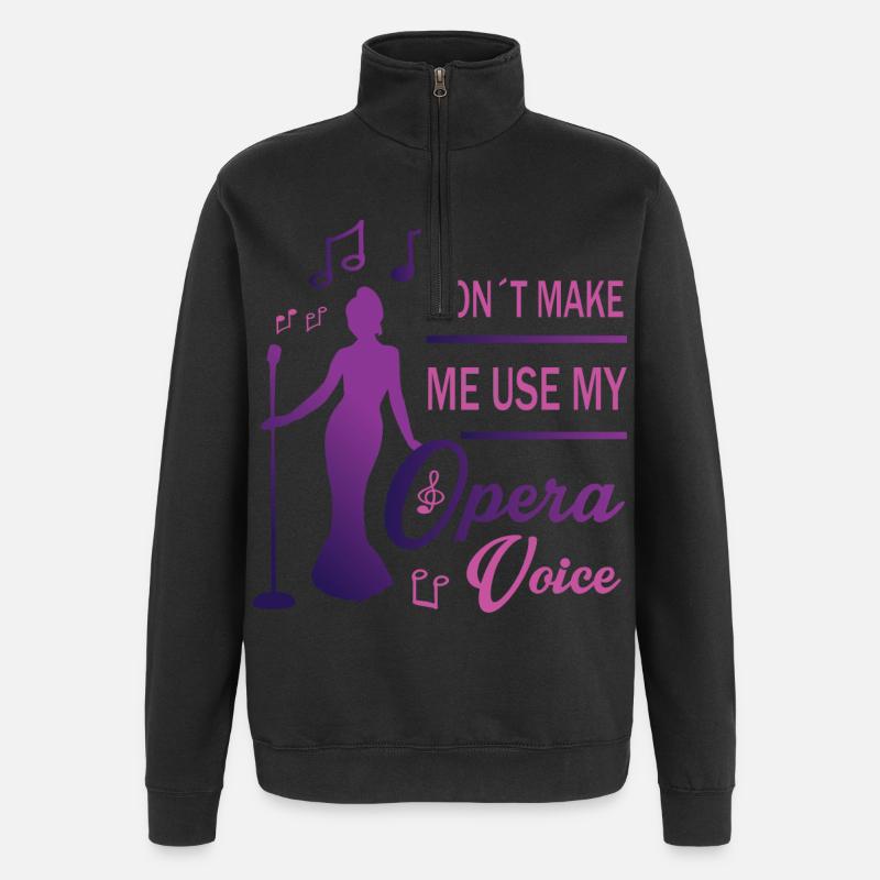 Loud voice - Quarter-Zip Sweatshirt - black