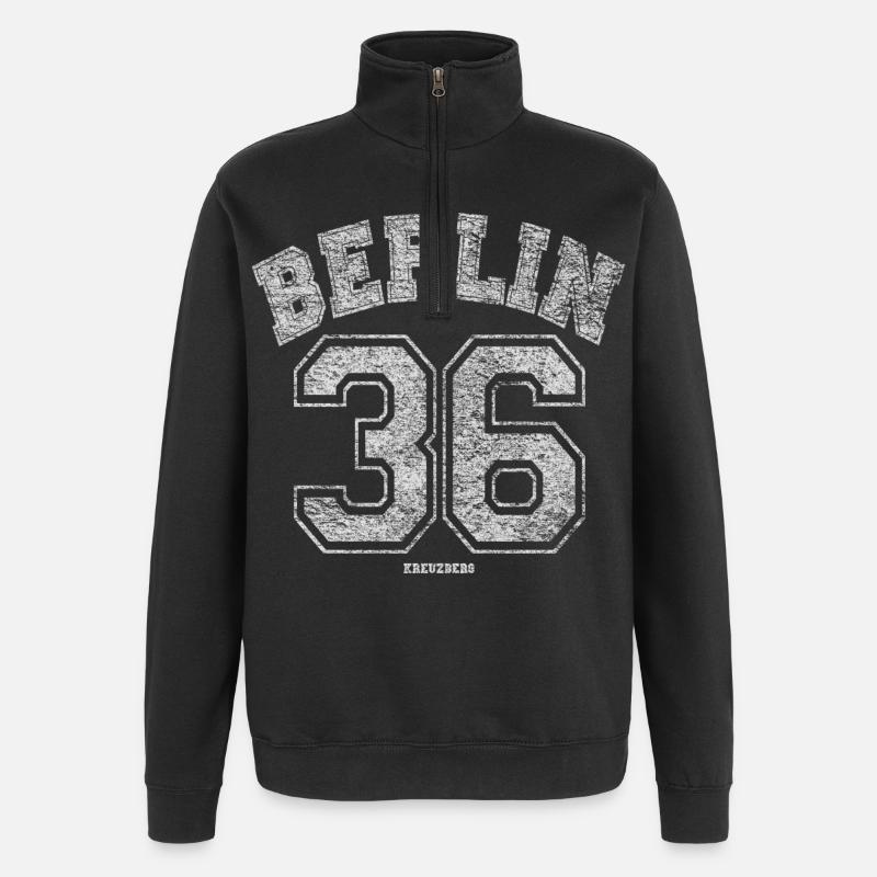 Berlin 36 Kreuzberg - Quarter-Zip Sweatshirt - black