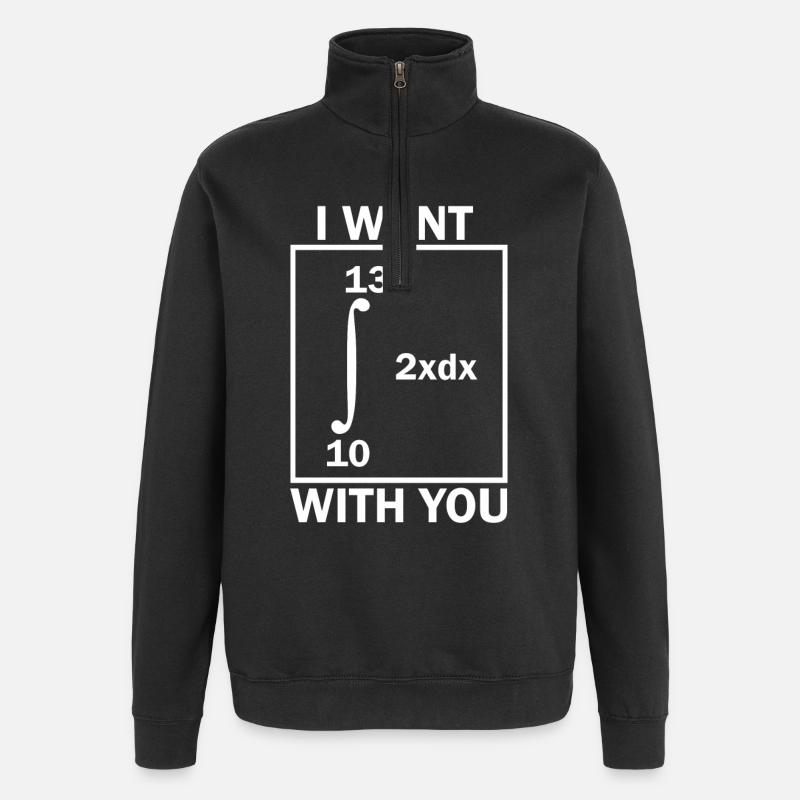I Want 69 With You Funny Math Integral - Quarter-Zip Sweatshirt - black