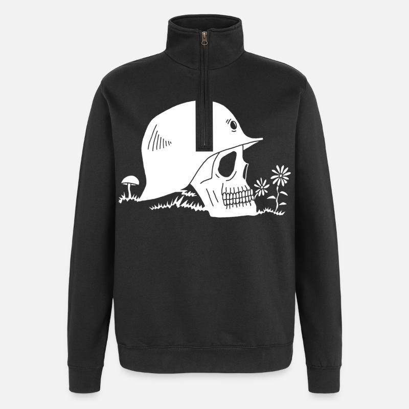 Ex-Soldat - Quarter-Zip-Sweatshirt - Schwarz