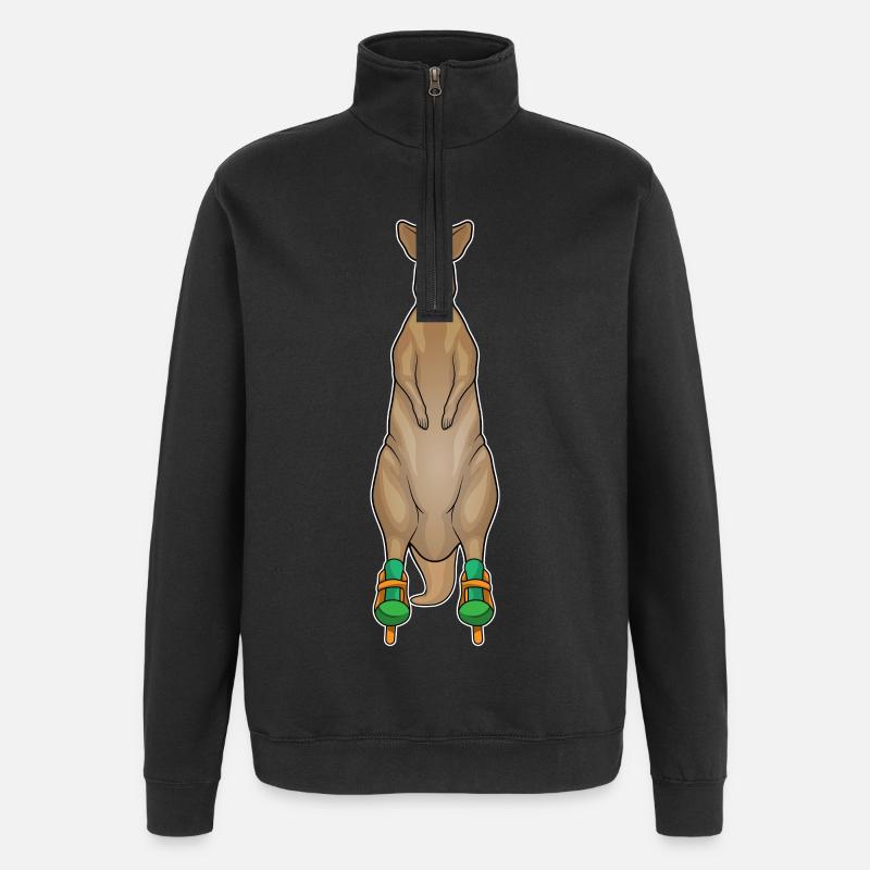 Känguru Inline skating Inline skates - Quarter-Zip-Sweatshirt - Schwarz