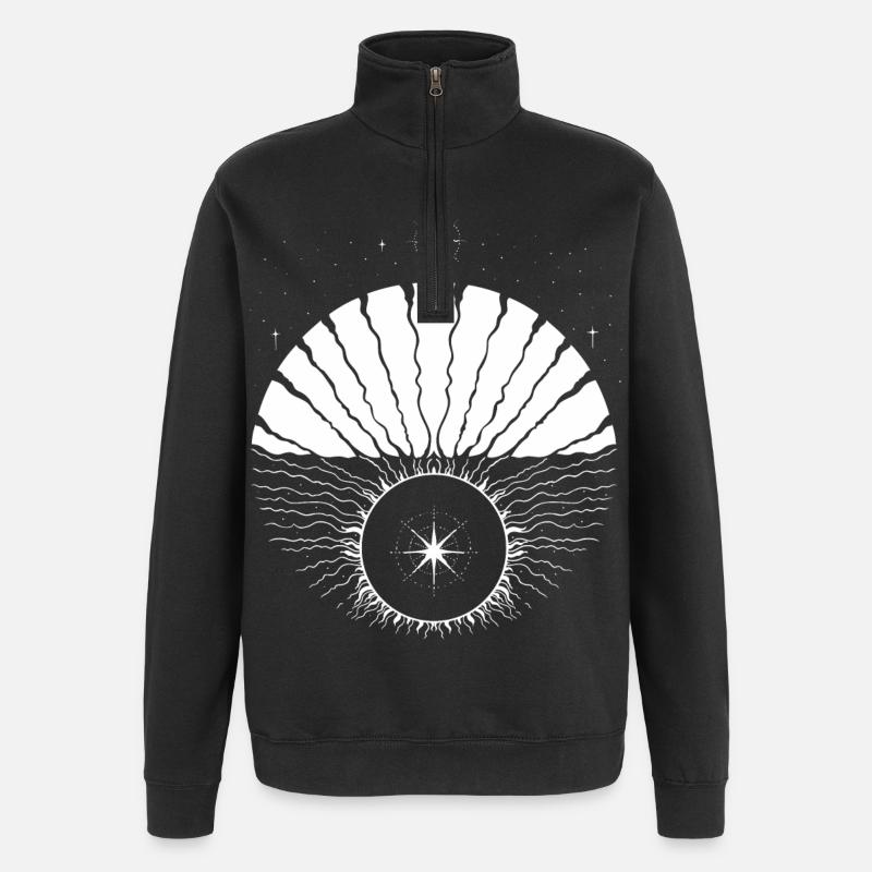 Winter Solstice Julmond Yule - Quarter-Zip Sweatshirt - black