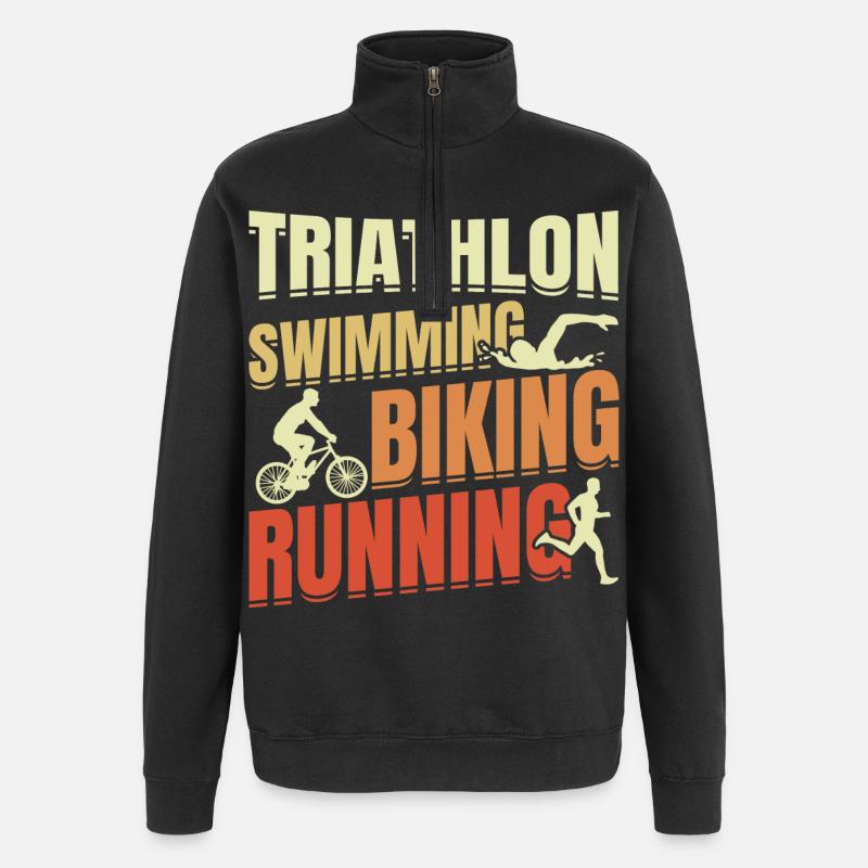 Répéter le triathlon - Sweat à zip 1/4 - noir