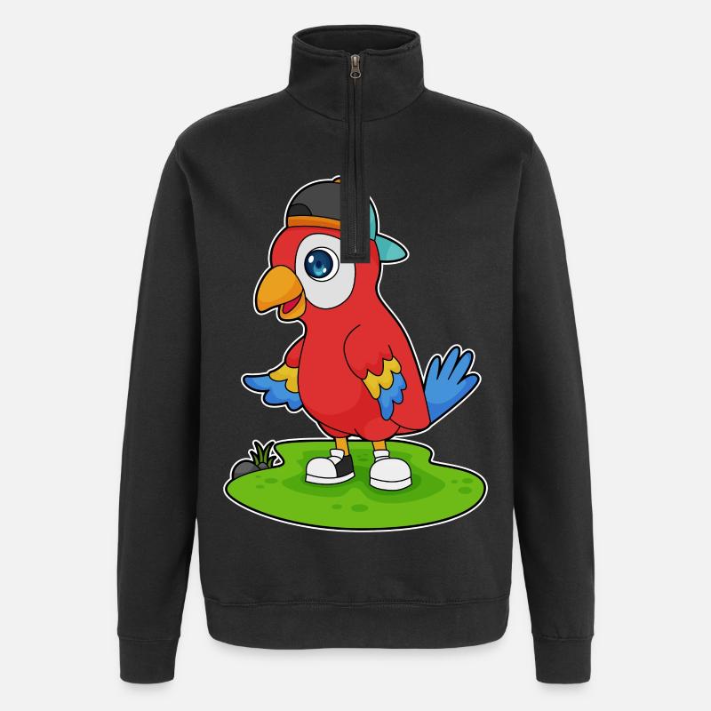 Bouchon de perroquet - Sweat à zip 1/4 - noir