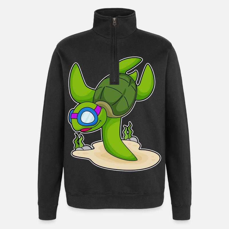 Lunettes Turtle Diver - Sweat à zip 1/4 - noir