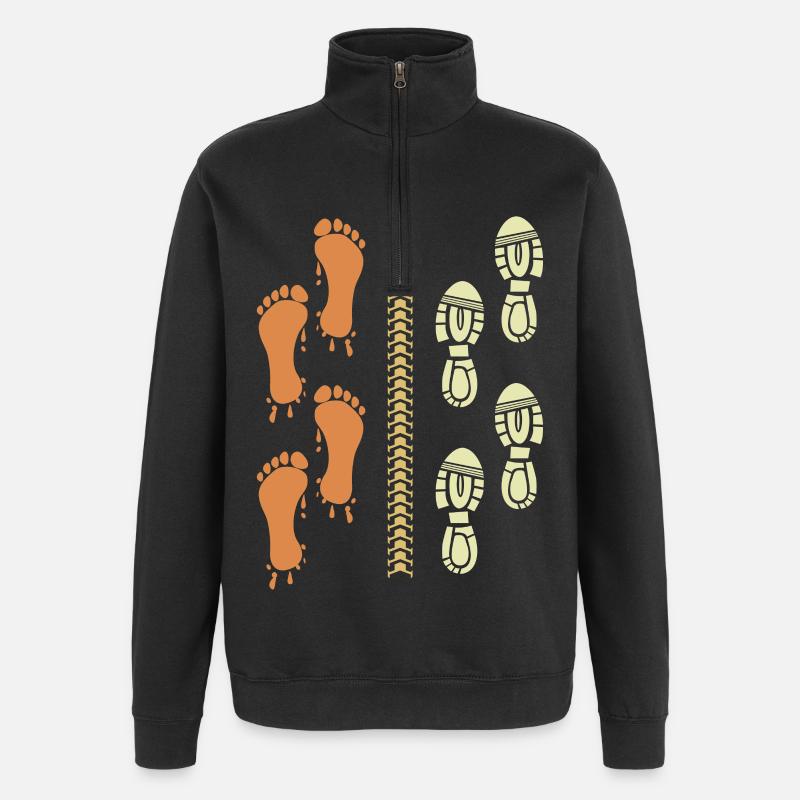 Triathlet Läufer Radfahrer - Quarter-Zip-Sweatshirt - Schwarz