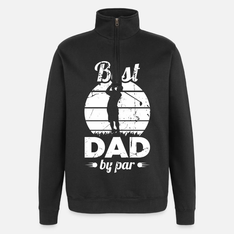 Bester Golf Vater - Quarter-Zip-Sweatshirt - Schwarz