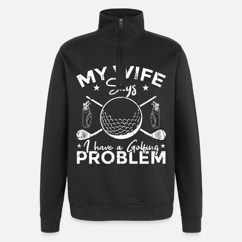 Golf Problems - Quarter-Zip Sweatshirt - black