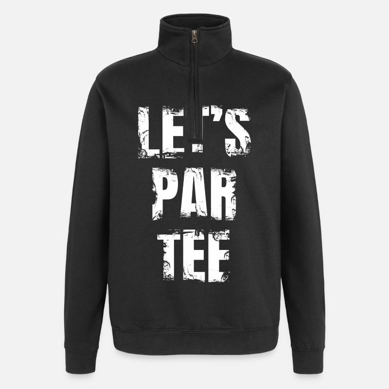 Let’s Par Tea - Sweat à zip 1/4 - noir