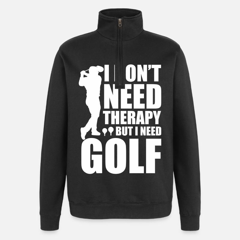 Golf Therapy - Quarter-Zip Sweatshirt - black