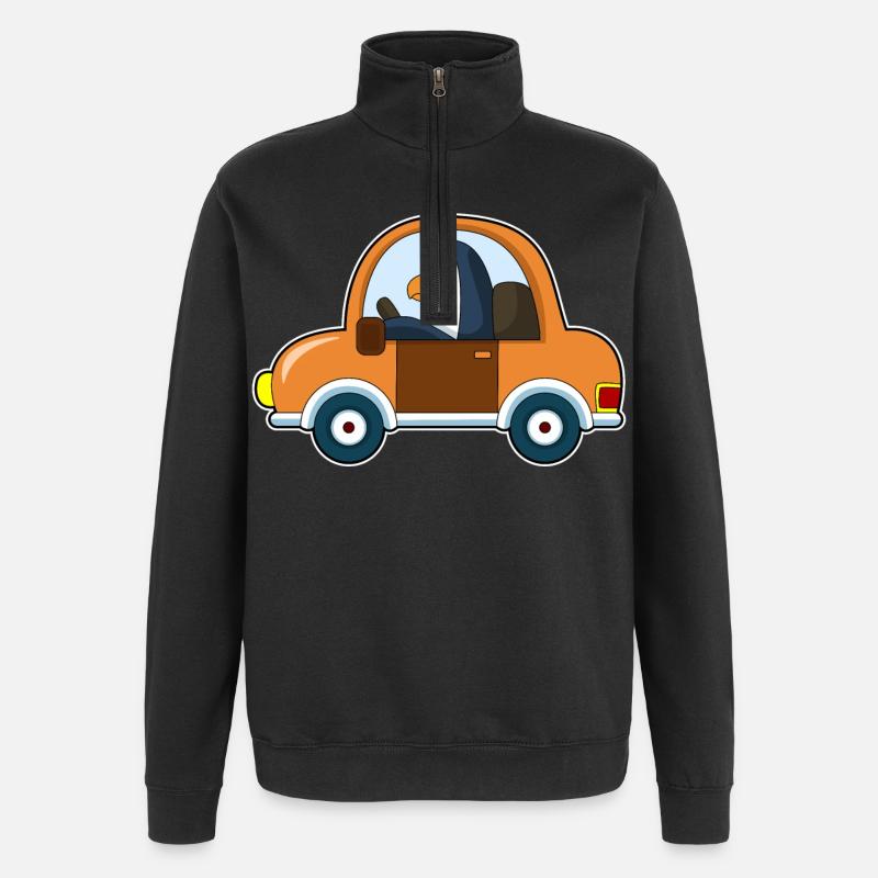 Pinguin Auto - Quarter-Zip-Sweatshirt - Schwarz