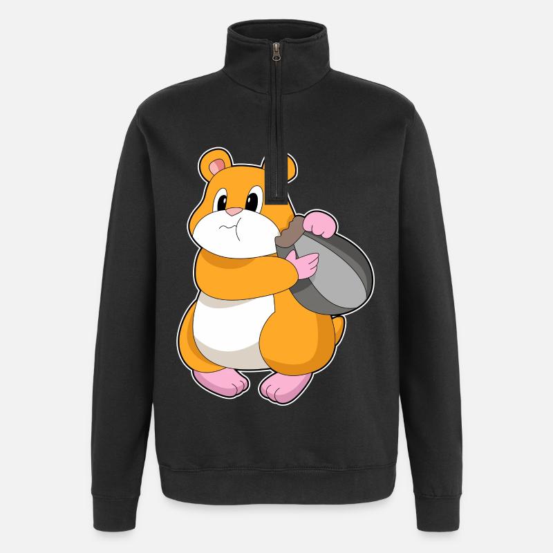 Hamster Noyer - Sweat à zip 1/4 - noir