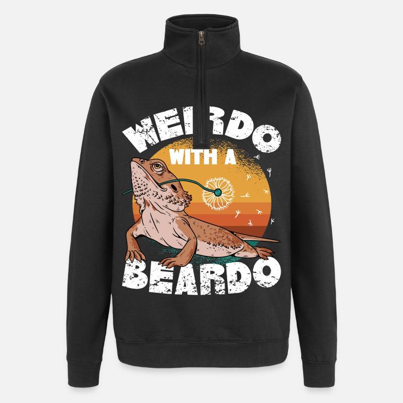 Bartagame - Weirdo with a Beardo - Quarter-Zip-Sweatshirt - Schwarz