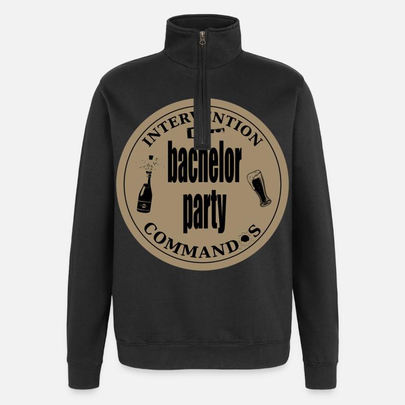 bachelor party - Sweat à zip 1/4 - noir
