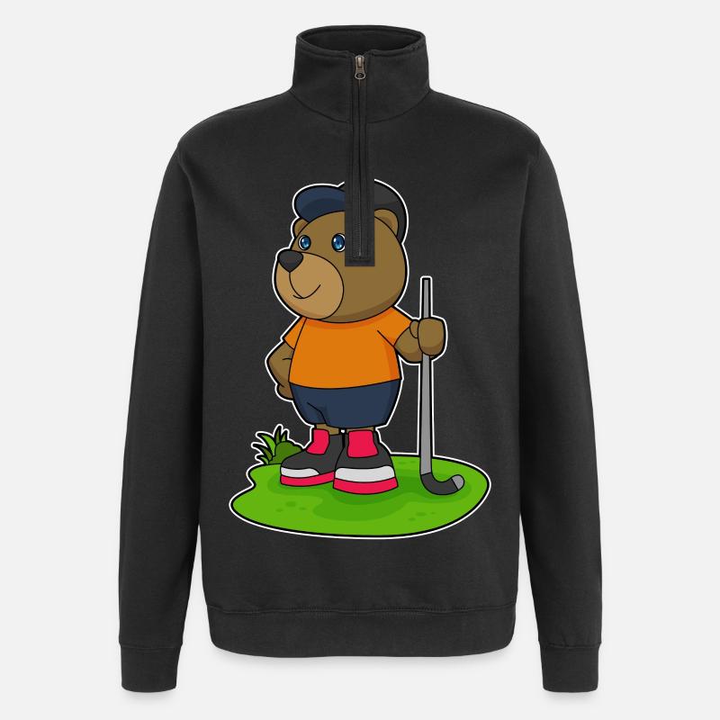 Hockey sur gazon Bear Stick - Sweat à zip 1/4 - noir