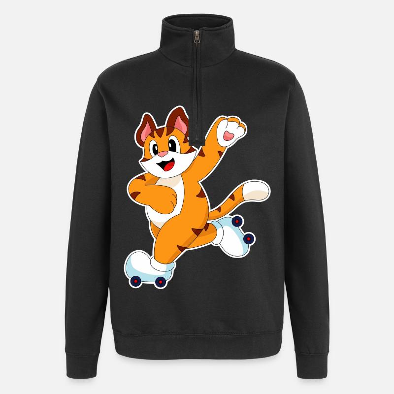 Tiger Rollschuhfahren Rollschuhe - Quarter-Zip-Sweatshirt - Schwarz