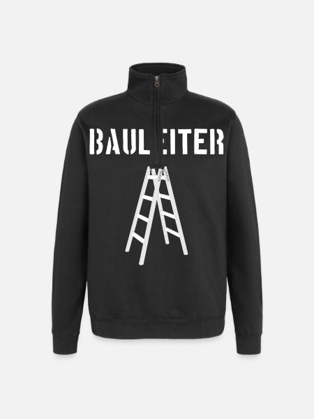 Bauleiter / Bau-Leiter - Quarter-Zip-Sweatshirt - Schwarz