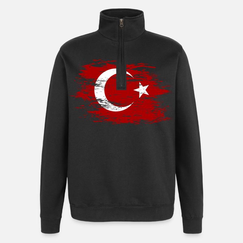 Turkey used - Quarter-Zip Sweatshirt - black