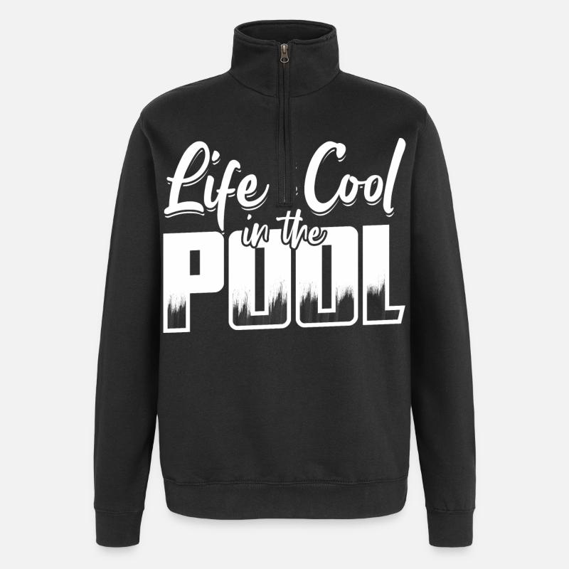 Rettungsschwimmer - Quarter-Zip-Sweatshirt - Schwarz