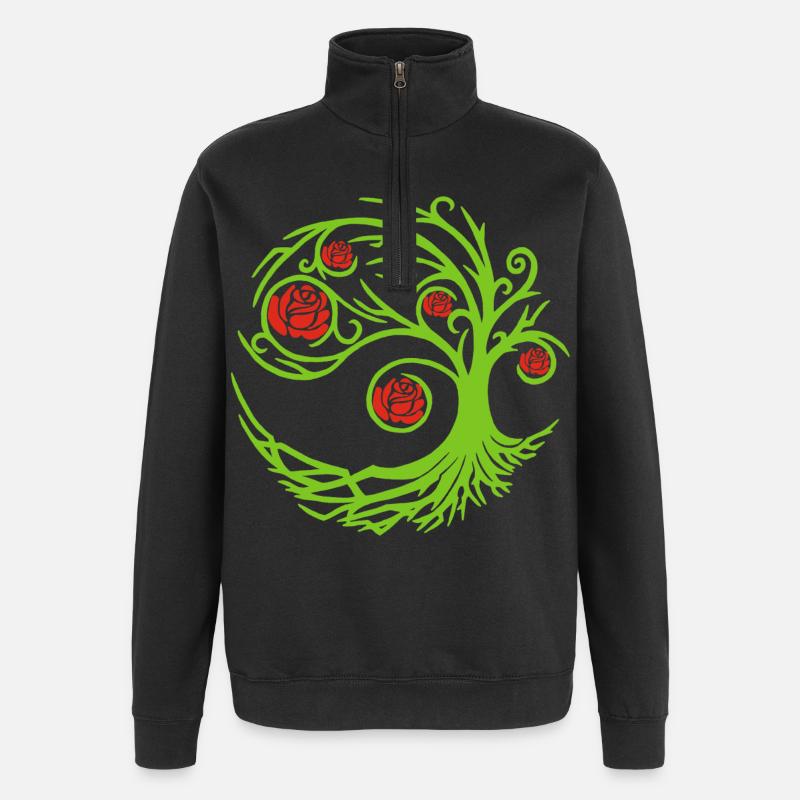 Rosier étrange - Sweat à zip 1/4 - noir