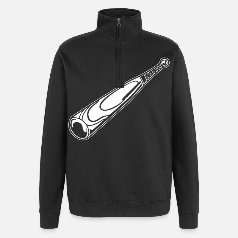 Batte de baseball - Sweat à zip 1/4 - noir