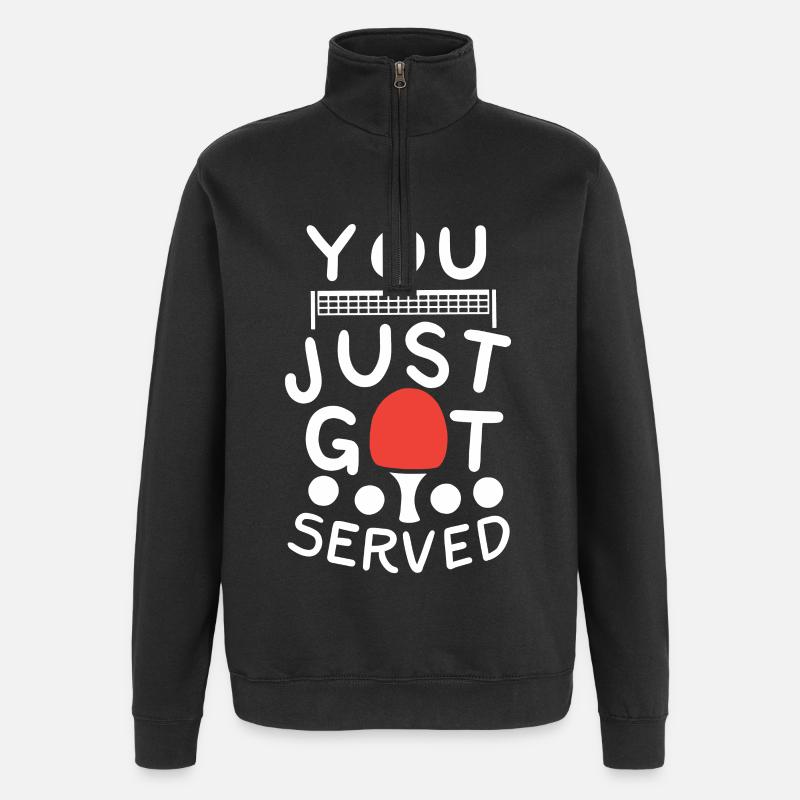 You Just Got Served - Quarter-Zip Sweatshirt - black