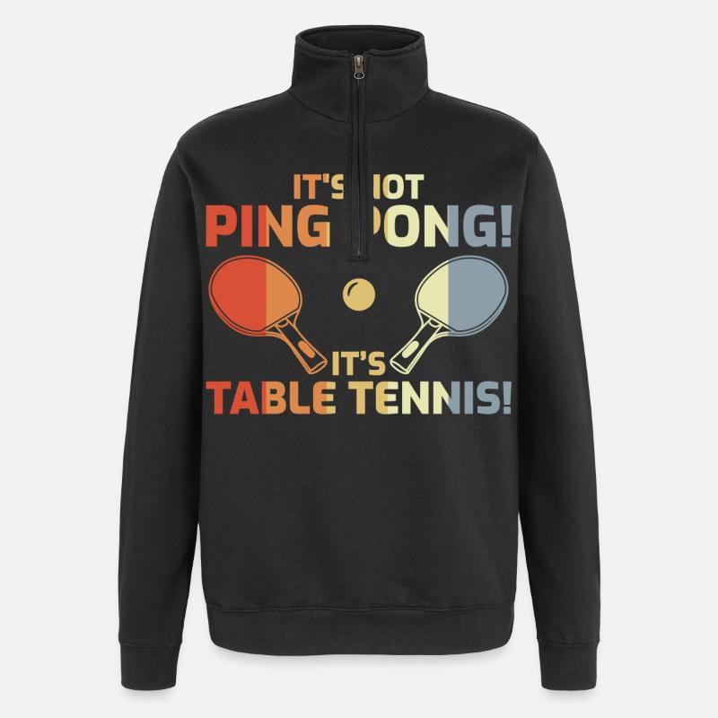 Ce n’est pas du ping-pong - Sweat à zip 1/4 - noir