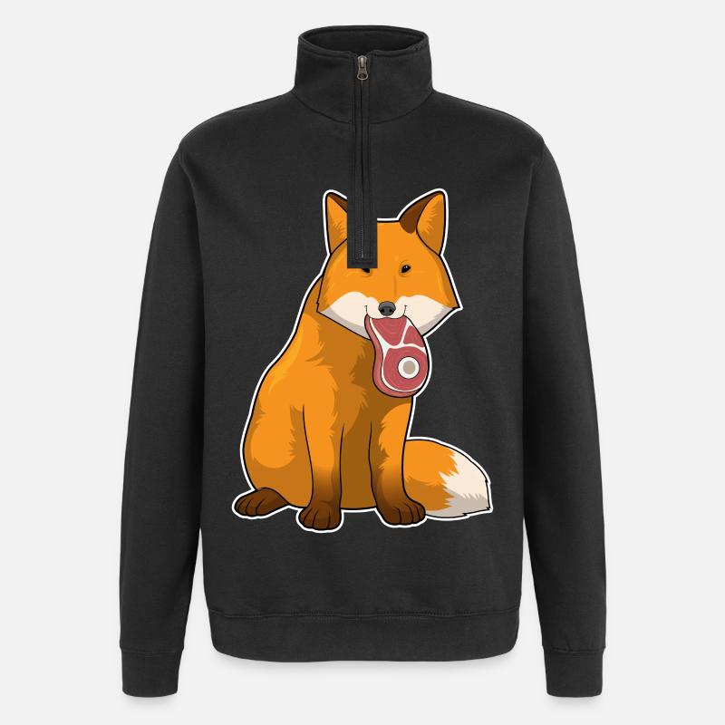 Viande de renard - Sweat à zip 1/4 - noir