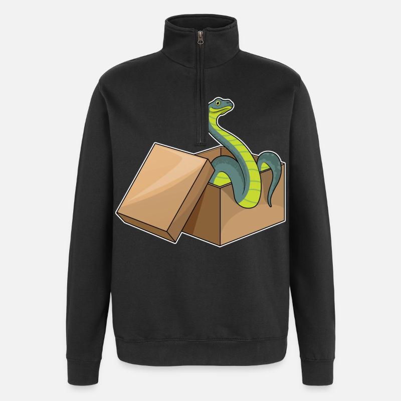 Boîte à serpents - Sweat à zip 1/4 - noir