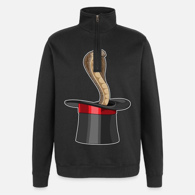 Cylindre Snake Wizard - Sweat à zip 1/4 - noir