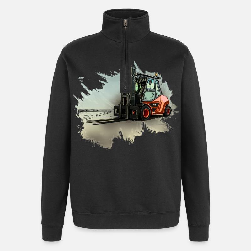 Chariot élévateur - Sweat à zip 1/4 - noir