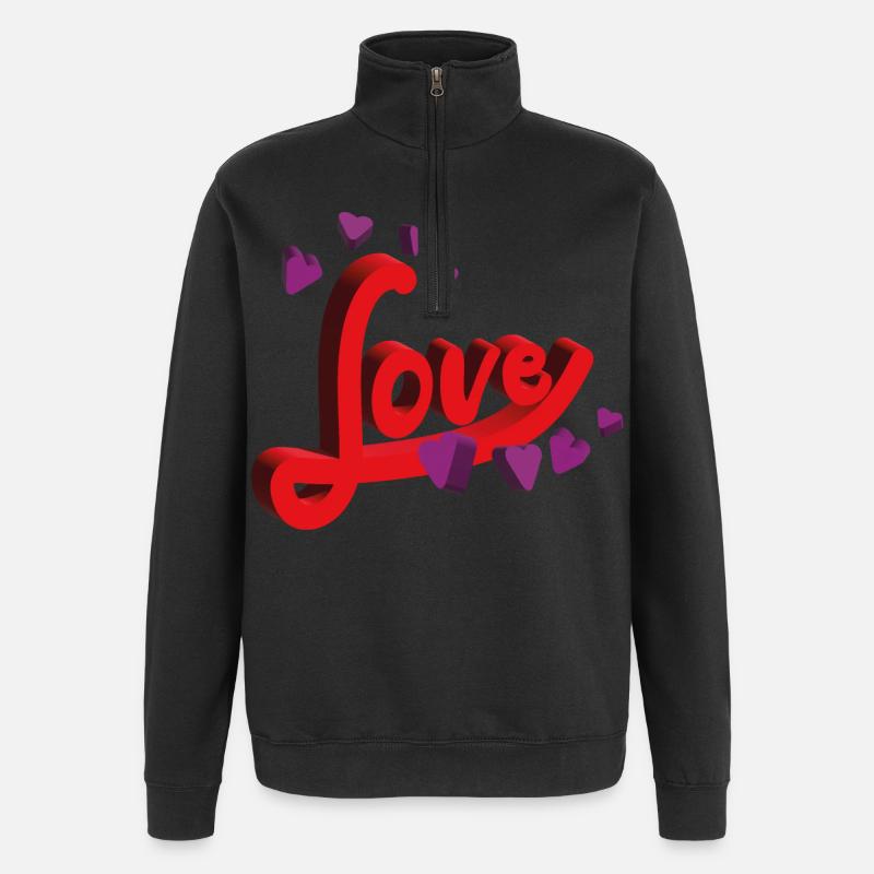 Salutations de - de n’importe où - Sweat à zip 1/4 - noir