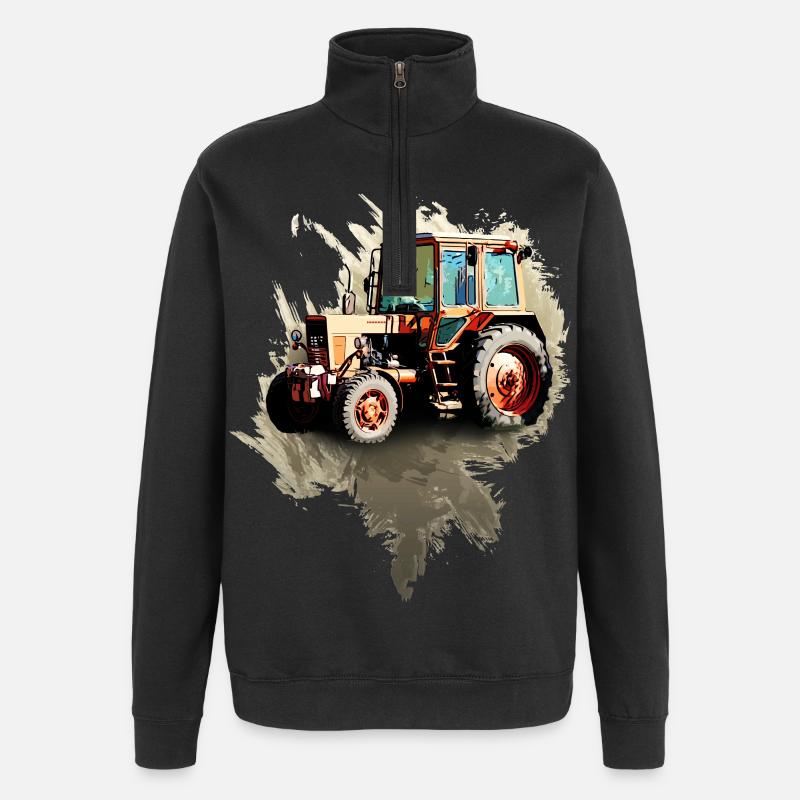 Biélorussie MTZ 82 Tracteur - Sweat à zip 1/4 - noir