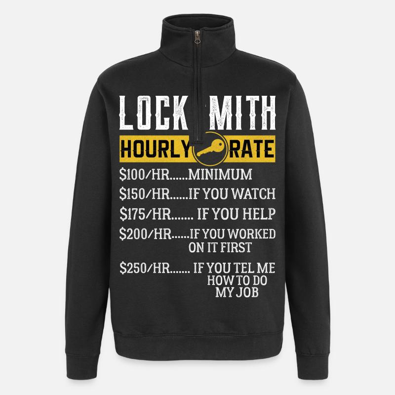 Locksmith Hourly rates Locksmith - Quarter-Zip Sweatshirt - black