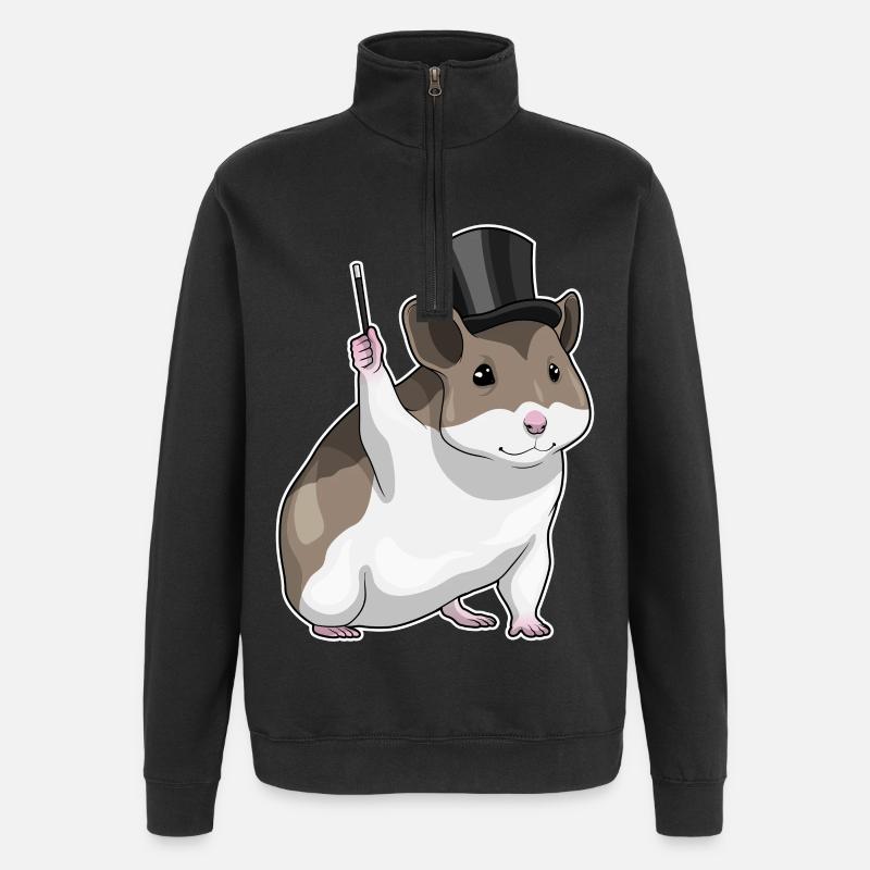 Baguette magique de hamster - Sweat à zip 1/4 - noir