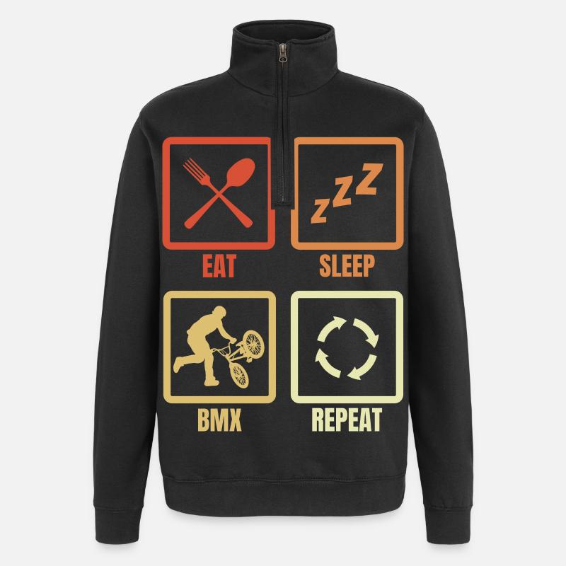 BMX Routine - Quarter-Zip Sweatshirt - black