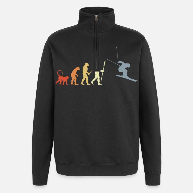 Développement d’un skieur - Sweat à zip 1/4 - noir