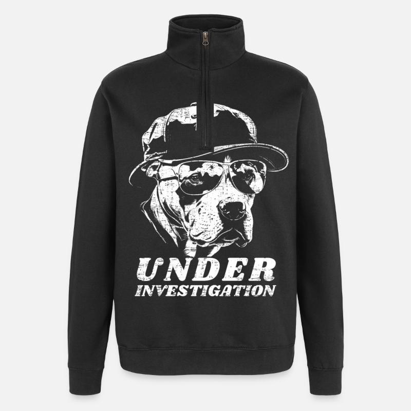 Pitbull - Under Investigation - Sweat à zip 1/4 - noir