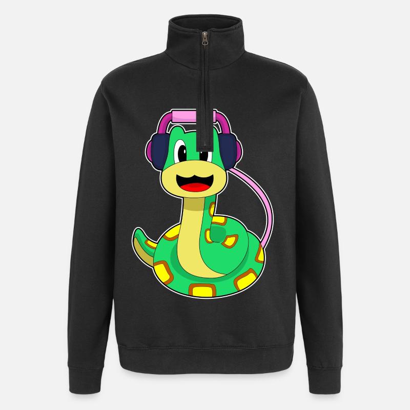 Musique de casque Snake - Sweat à zip 1/4 - noir