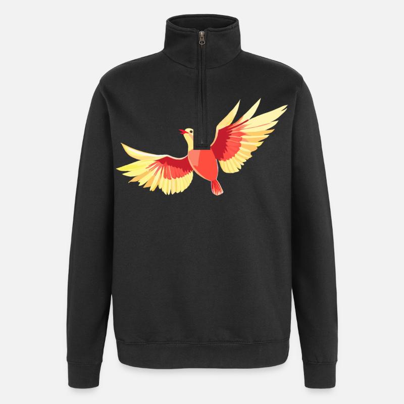 Bird hovering in the sky - Quarter-Zip Sweatshirt - black
