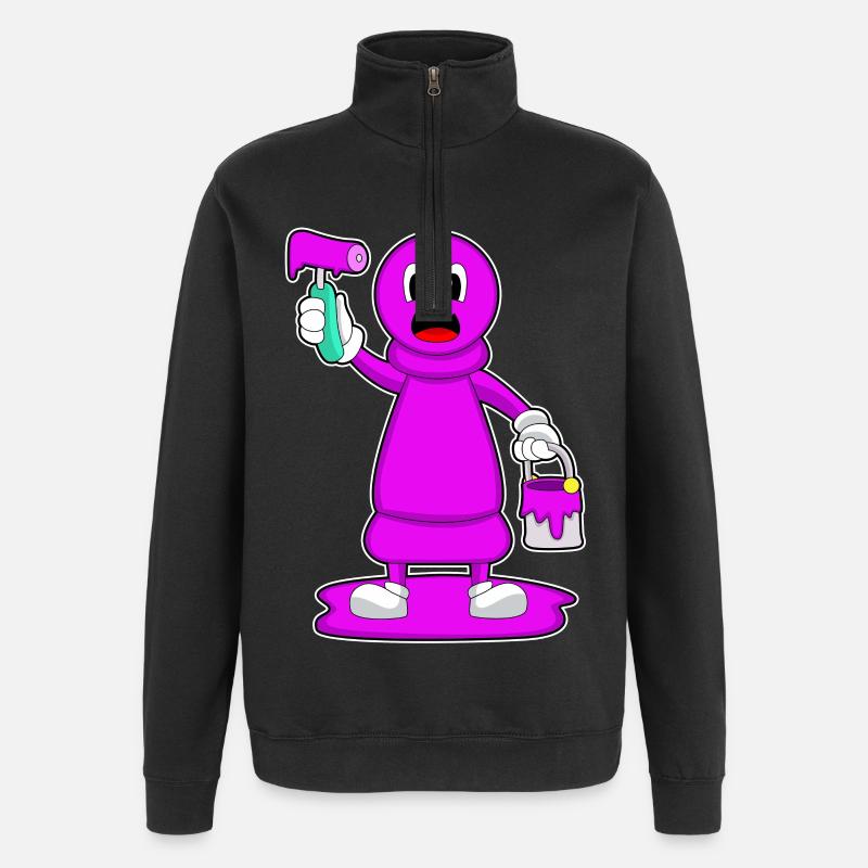 Schachfigur Bauer Schach - Quarter-Zip-Sweatshirt - Schwarz