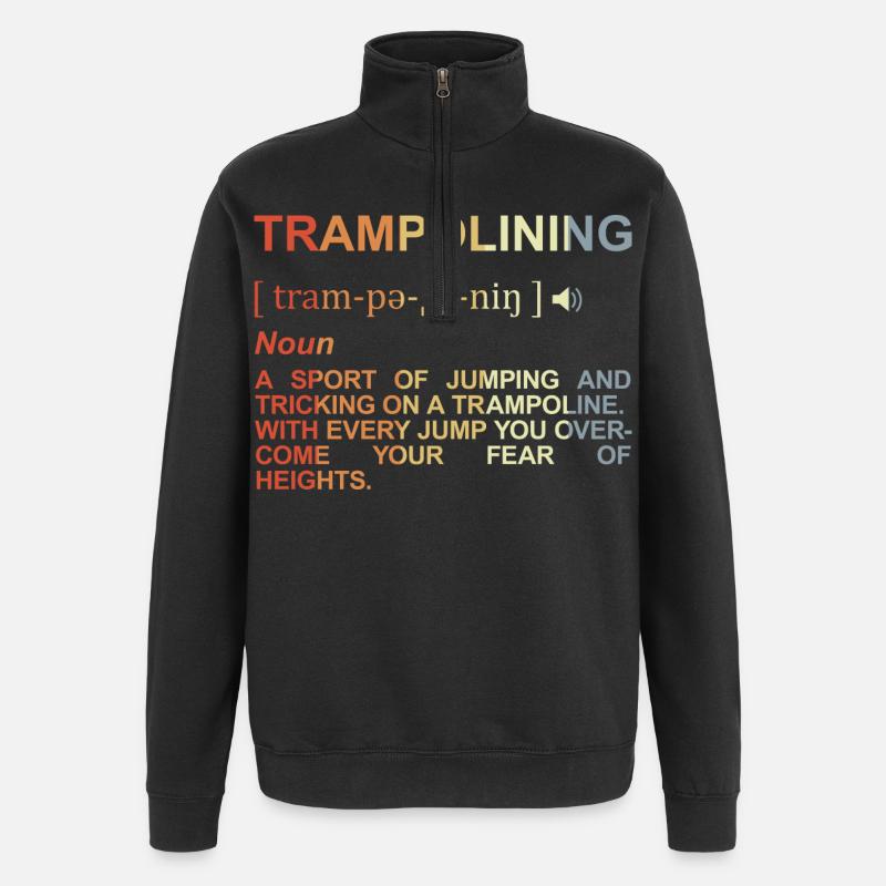 Définition du saut de trampoline - Sweat à zip 1/4 - noir