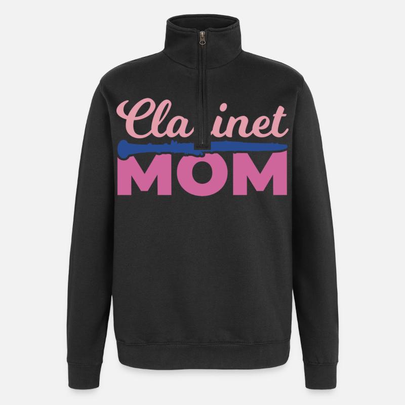 Clarinette Mama - Sweat à zip 1/4 - noir