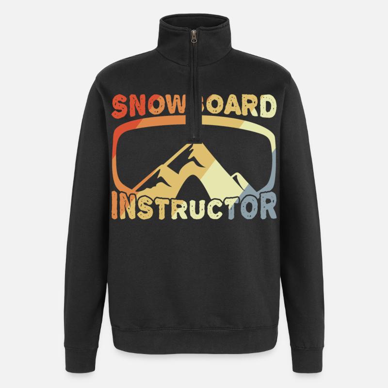 Snowboard Instructor - Quarter-Zip Sweatshirt - black
