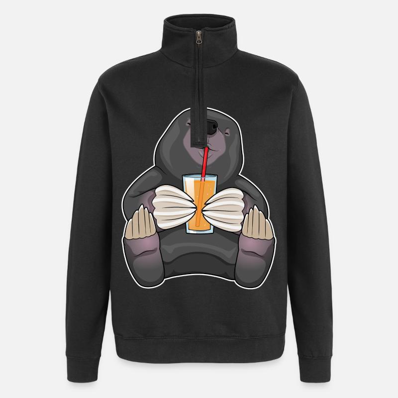 Mole juice - Quarter-Zip Sweatshirt - black