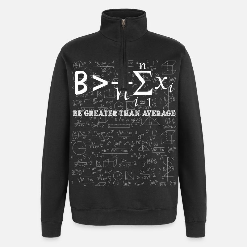 L'ispirazione matematica è al di sopra della media - Felpa con zip 1/4 - nero