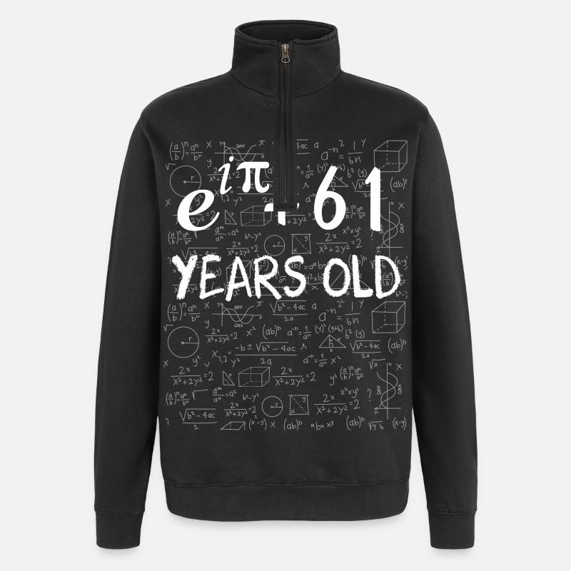 60th birthday 60 years old Euler Identity math - Quarter-Zip Sweatshirt - black
